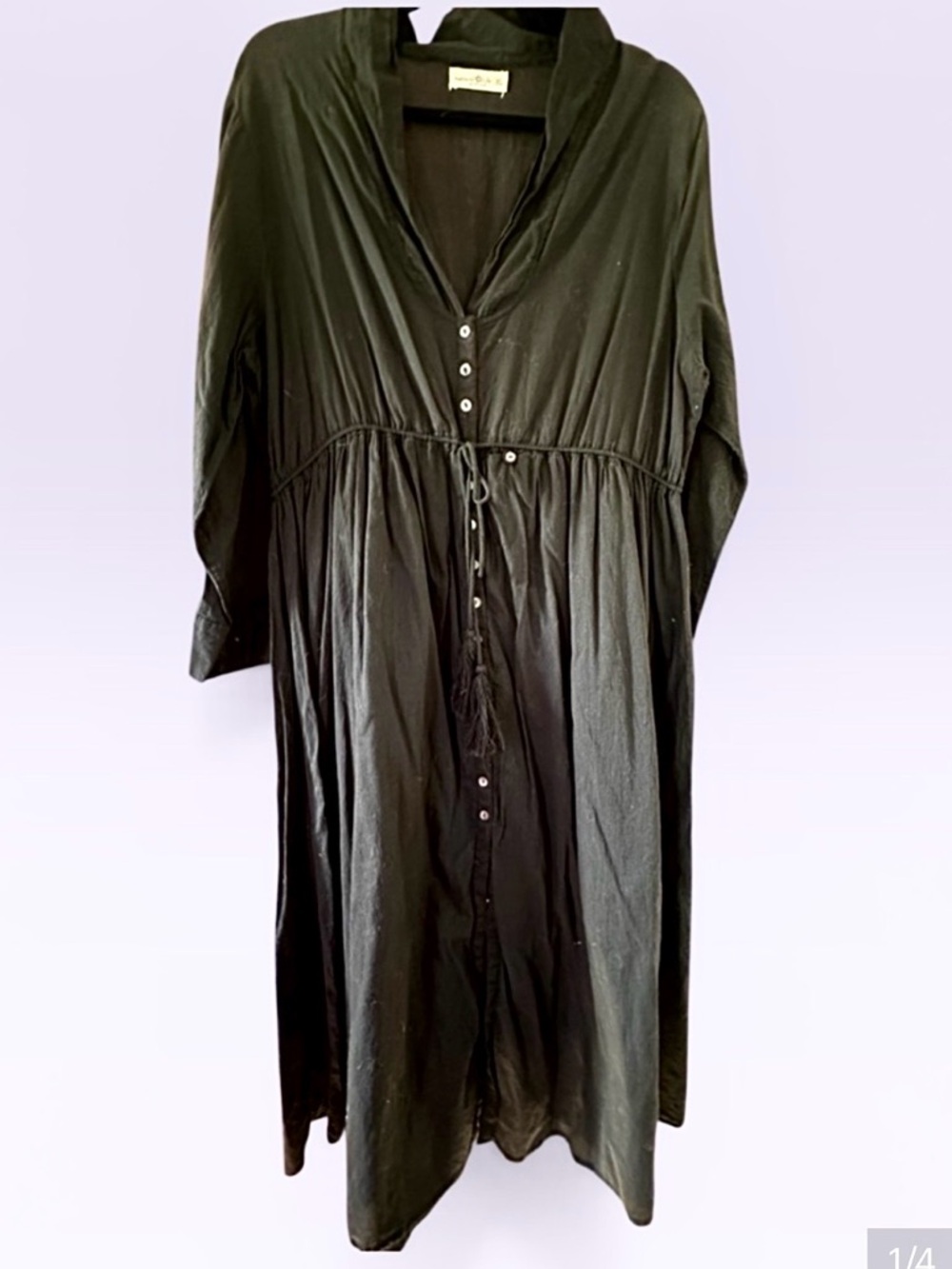 NATURAL LIFE Black 100% Cotton dress.